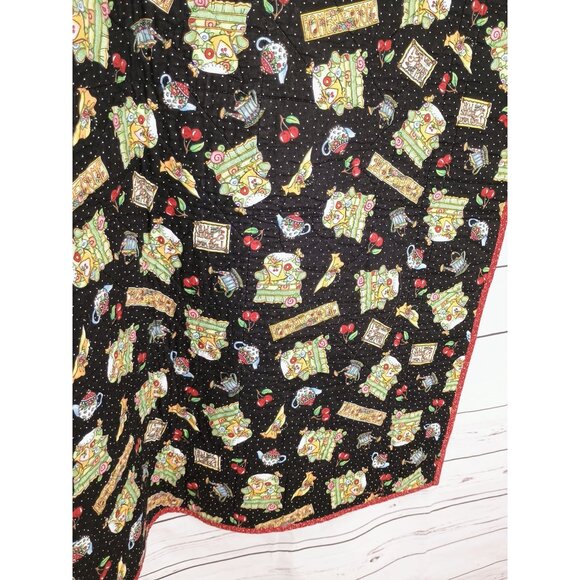 Home Sweet‎ Home Multi Print Black White 34 x 34 Handmade Quilt - Picture 6 of 11